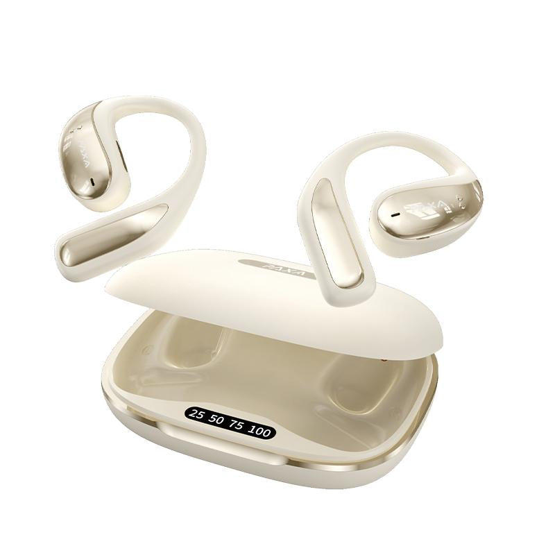 PAXA Vogbuds 5 Pro OWS Smart Voice Assistant Headset, Dynamic Stereo Sound Earbuds with ENC Call Noise Canceling Mic, Digital Battery Display