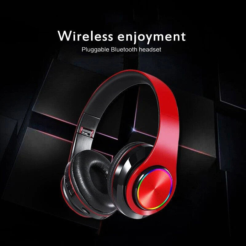 Ultimate Super Bass Wireless Bluetooth Headphones - Foldable Stereo Earphones with Mic