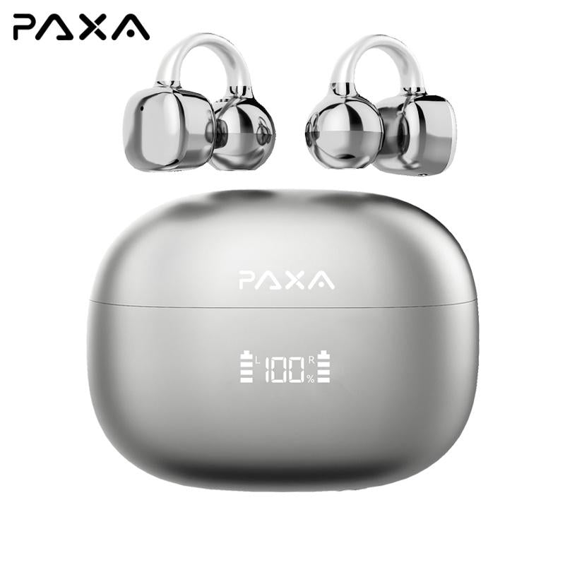 PAXA Clipbuds 7 Clip-On Design Wireless Headphones, Powerful Sound Effects for Music, Dustproof & Waterproof Sports Earbuds for Running, Workout, Audio