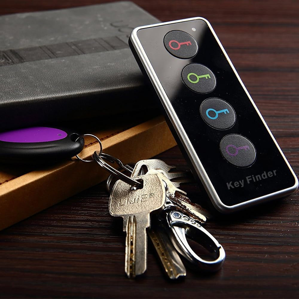 Ultimate Wireless Key Finder with LED Light - Effortless Tracking for Seniors - Locate Keys, Phones, Wallets & Remotes - Includes 4 Receivers & Remote Finder