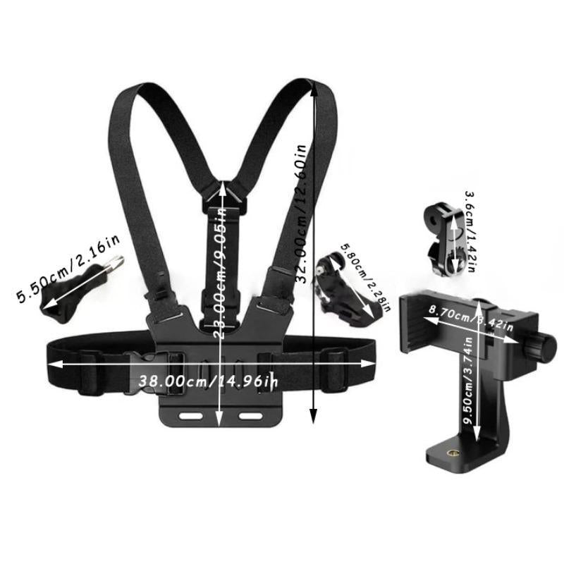 2025 New Hanging Neck Mount for Phones, Neck Car Phone Holder Pov/Vlog Selfie Mount Hand Free Phone Neck Holder Chest Stand Strap Video Recording for Iphone 15 14 13 12 Series Android Phones,Action Camera Accessories Smartphone