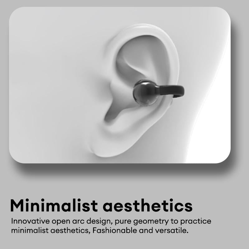 PAXA Clipbuds 7 Clip-On Design Wireless Headphones, Powerful Sound Effects for Music, Dustproof & Waterproof Sports Earbuds for Running, Workout, Audio