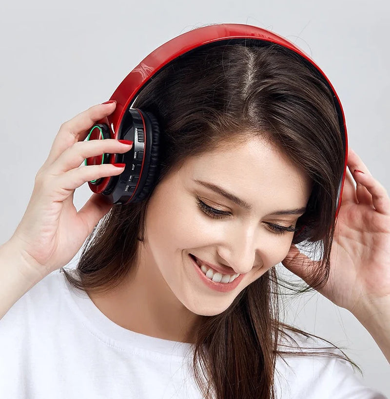 Ultimate Super Bass Wireless Bluetooth Headphones - Foldable Stereo Earphones with Mic