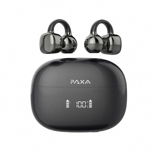 PAXA Clipbuds 7 Clip-On Design Wireless Headphones, Powerful Sound Effects for Music, Dustproof & Waterproof Sports Earbuds for Running, Workout, Audio
