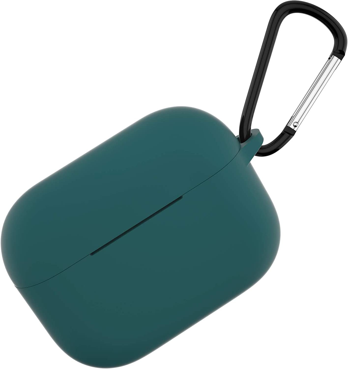 Midnight Green Silicone Case Cover for AirPods Pro 1st/2nd Gen - Protective Skin with Keychain, Front LED Visible, Perfect for Men & Women