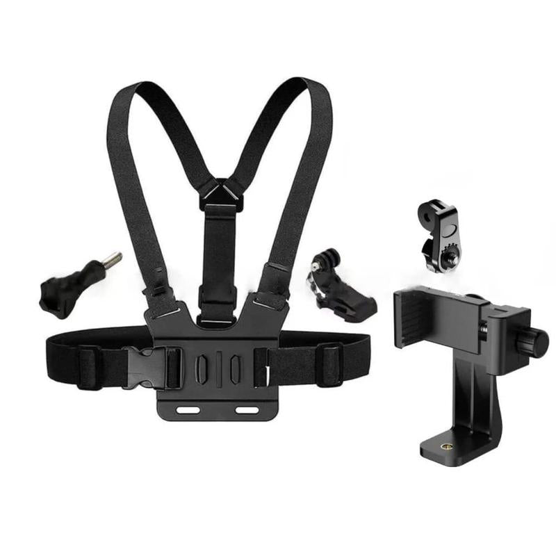 2025 New Hanging Neck Mount for Phones, Neck Car Phone Holder Pov/Vlog Selfie Mount Hand Free Phone Neck Holder Chest Stand Strap Video Recording for Iphone 15 14 13 12 Series Android Phones,Action Camera Accessories Smartphone